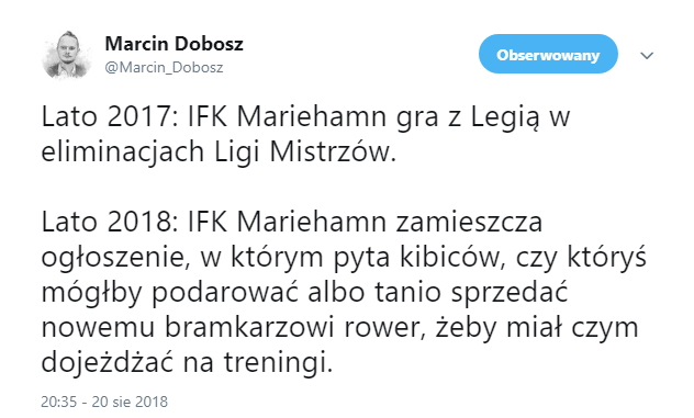 IFK Mariehamn i ich nietypowe ogłoszenie :D